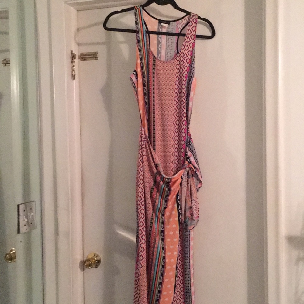 Colorful print maxi dress size M,Never worn